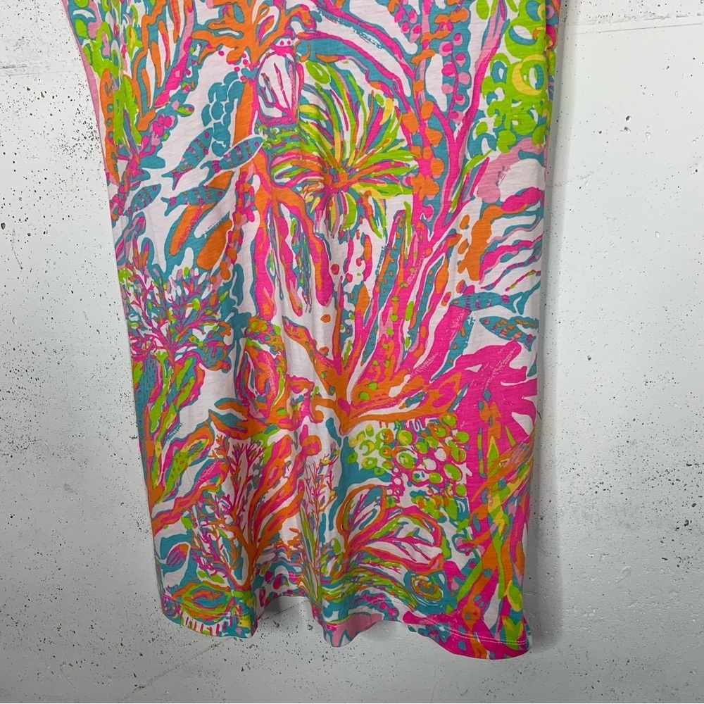 Lilly Pulitzer Brewster Tee Short Dress Tropical Print Size Medium - Picture 3 of 11